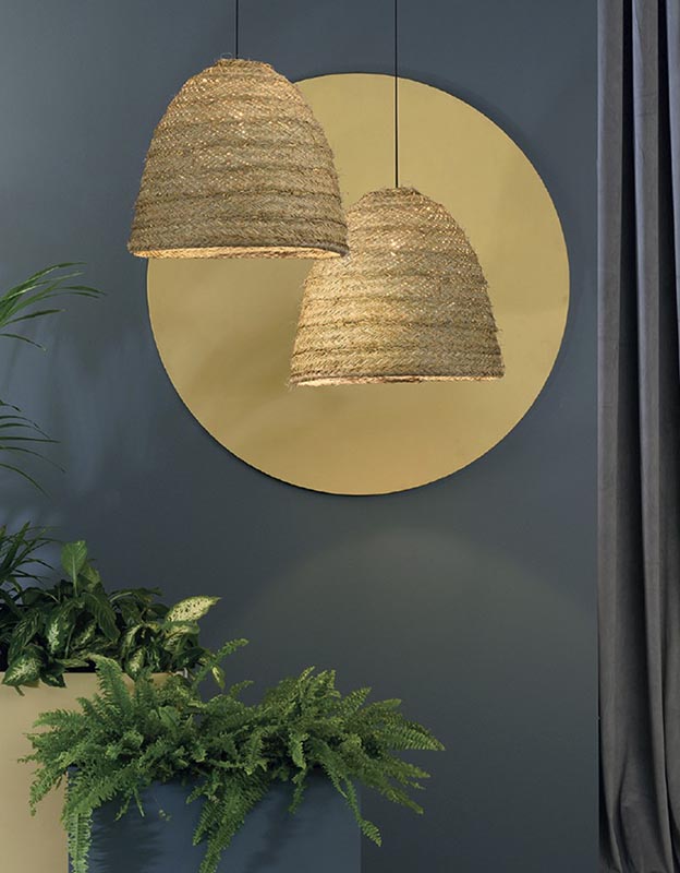 Pakabinamas šviestuvas Moyana Natural Raffia - Pakabinami šviestuvai, Vidaus šviestuvai