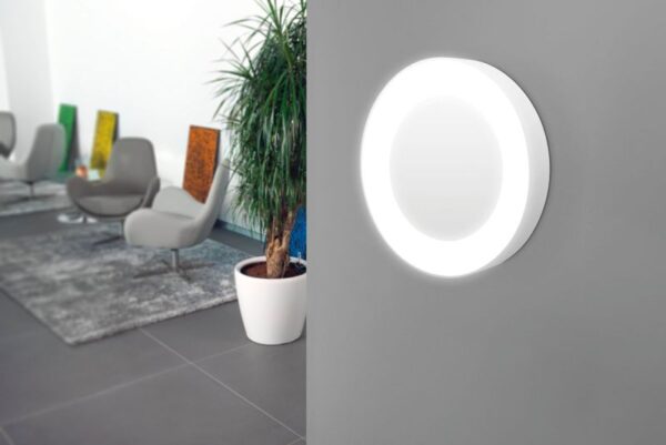 Sieninis/lubinis lauko šviestuvas ROSS 330 Sensor White 25W IP66 - Sieniniai šviestuvai, Šviestuvai su judesio davikliais, Vidaus šviestuvai