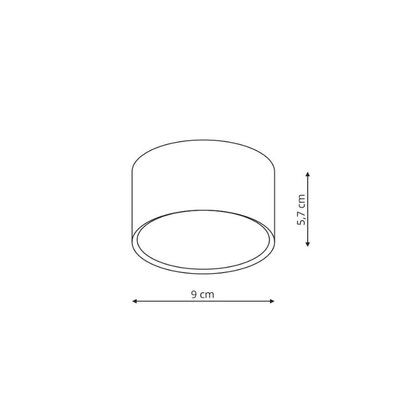 Lubinis šviestuvas KENDAL LP-6331/1C IP54 WH - Lubiniai šviestuvai, Vidaus šviestuvai