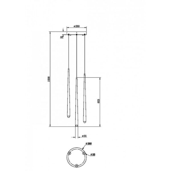 Pakabinamas šviestuvas CASCADE MOD132PL-L36BSK1 - Pakabinami šviestuvai, Vidaus šviestuvai