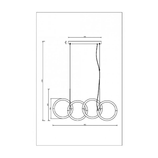 Pakabinamas šviestuvas NODE MOD165PL-L40G3K - Pakabinami šviestuvai, Vidaus šviestuvai