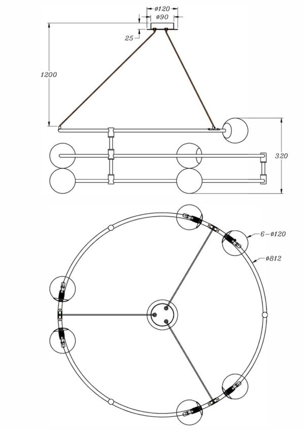 Pakabinamas šviestuvas BALANCE 06G - Pakabinami šviestuvai, Vidaus šviestuvai