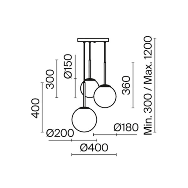 Pakabinamas šviestuvas MODERN MOD321PL-03W - Pakabinami šviestuvai, Vidaus šviestuvai
