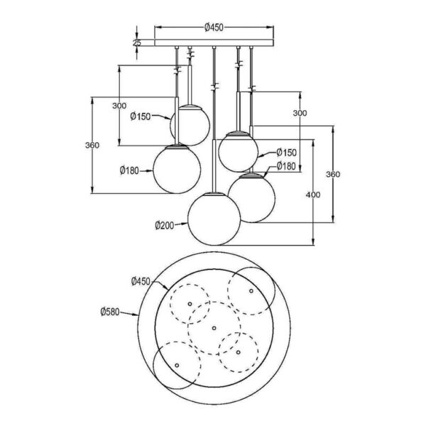 Pakabinamas šviestuvas BASIC FORM MOD321PL-05G1 - Pakabinami šviestuvai, Vidaus šviestuvai