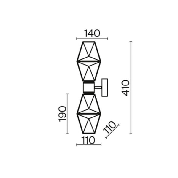 Sieninis šviestuvas COCTAIL TIME MOD325WL-02G - Sieniniai šviestuvai, Vidaus šviestuvai