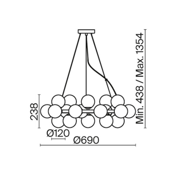 Pakabinamas šviestuvas DALLAS MOD545PL-25BS - Pakabinami šviestuvai, Vidaus šviestuvai