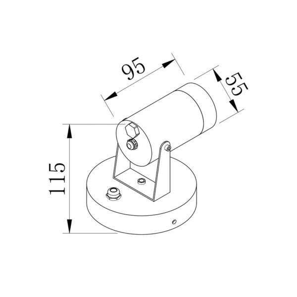 Sieninis lauko šviestuvas SCOPE O025WL-01B - Lauko šviestuvai, Sieniniai lauko šviestuvai