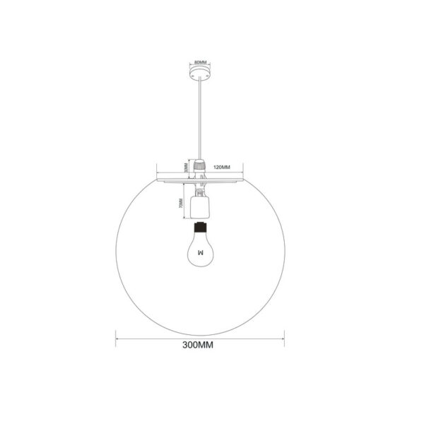 Pakabinamas lauko šviestuvas ERDA O594PL-01B - Lauko šviestuvai, Pakabinami lauko šviestuvai