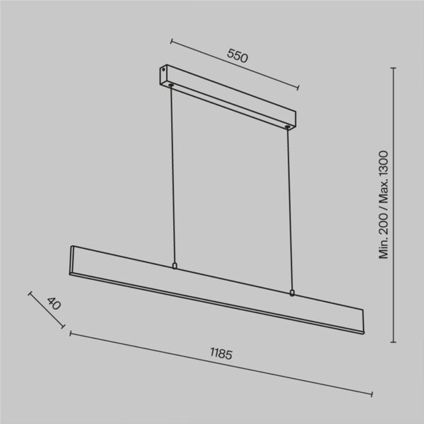 Pakabinamas šviestuvas POINTS 4000K 30W P010PL-L30B4K - Pakabinami šviestuvai, Pakabinami šviestuvai, Vidaus šviestuvai