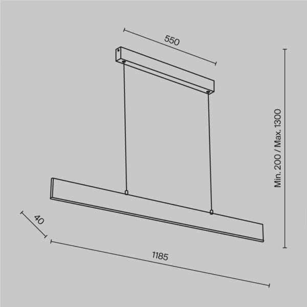 Pakabinamas šviestuvas POINTS 3000K 30W P010PL-L30G3K - Pakabinami šviestuvai, Pakabinami šviestuvai, Vidaus šviestuvai
