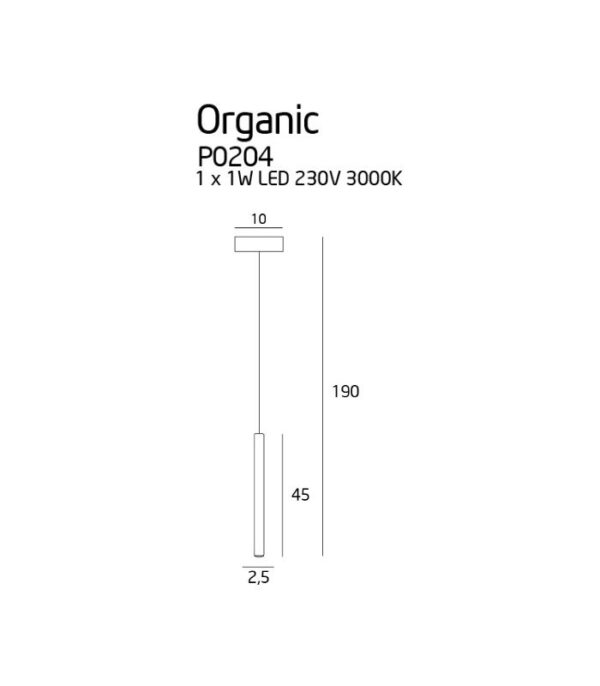 Pakabinamas šviestuvas ORGANIC P0204 - Pakabinami šviestuvai, Pakabinami šviestuvai, Vidaus šviestuvai