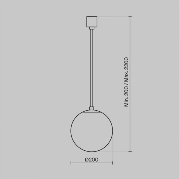 Pakabinamas šviestuvas LUNA 3000K 5W P039PL-5W3K-20-B - Pakabinami šviestuvai, Vidaus šviestuvai