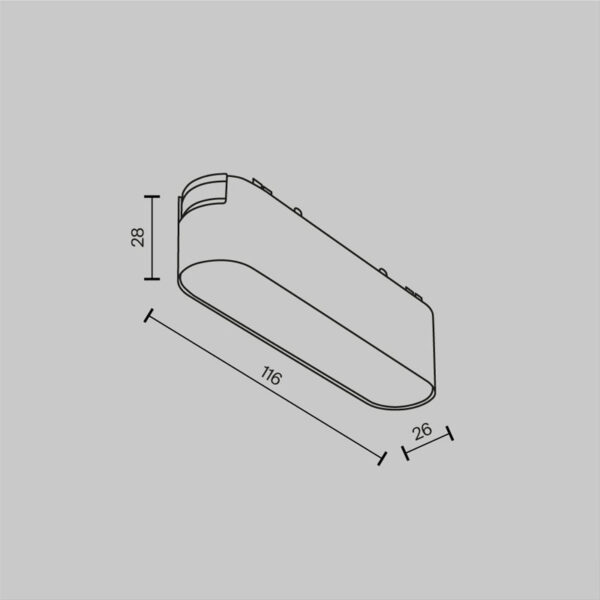 Magnetinis šviestuvas RADITY 3000K 6W TR080-1-6W3K-W - Apšvietimo sistemos, Radity magnetinė sistema