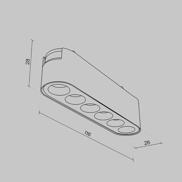 Magnetinis šviestuvas RADITY 3000K 6W TR082-1-6W3K-M-W - Apšvietimo sistemos, Radity magnetinė sistema, Radity magnetinė sistema