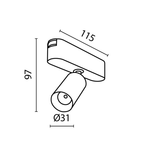 Magnetinis šviestuvas RADITY 4000K 5W TR103-1-5W4K-M-B - Apšvietimo sistemos, Radity magnetinė sistema