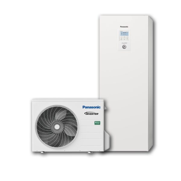 Panasonic Aquarea WH-ADC0309J3E5/WH-UD05JE5 šilumos siurblys, Oras/Vanduo, su integruota 185 l talpa, 5 kW,Panasonic - Šildymas, Šilumos siurbliai oras/vanduo