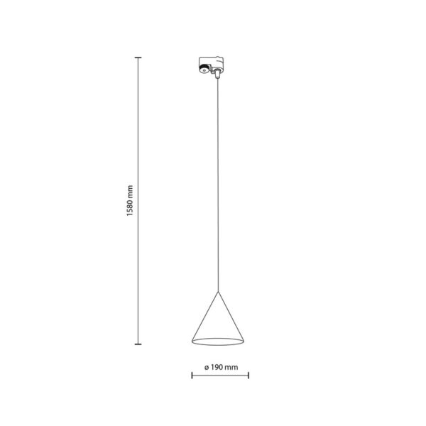 Pakabinamas šviestuvas TRACER CONO 10651 - Bėginė apšvietimo sistema (vienfazė)
