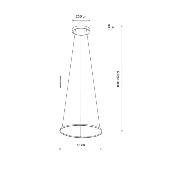 Pakabinamas šviestuvas CIRCOLO LED S 3000K 18W 10813 - Vidaus šviestuvai