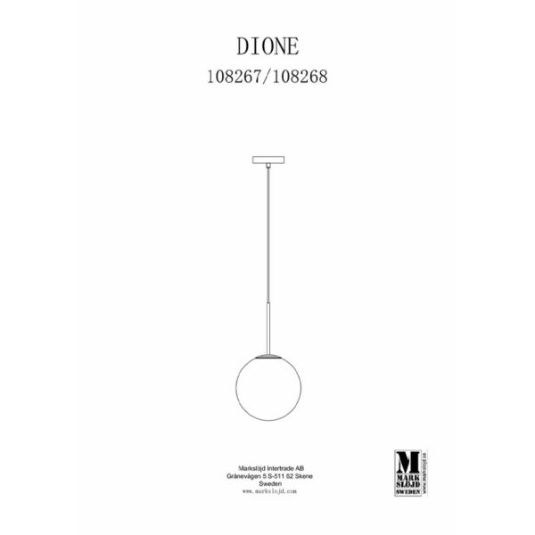 Pakabinamas šviestuvas DIONE 108268 - Pakabinami šviestuvai