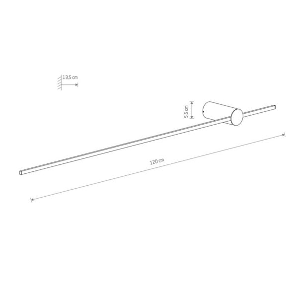 Sieninis šviestuvas SABER LED SILK OLIVE L 3000K 16W 11381 - Sieniniai šviestuvai