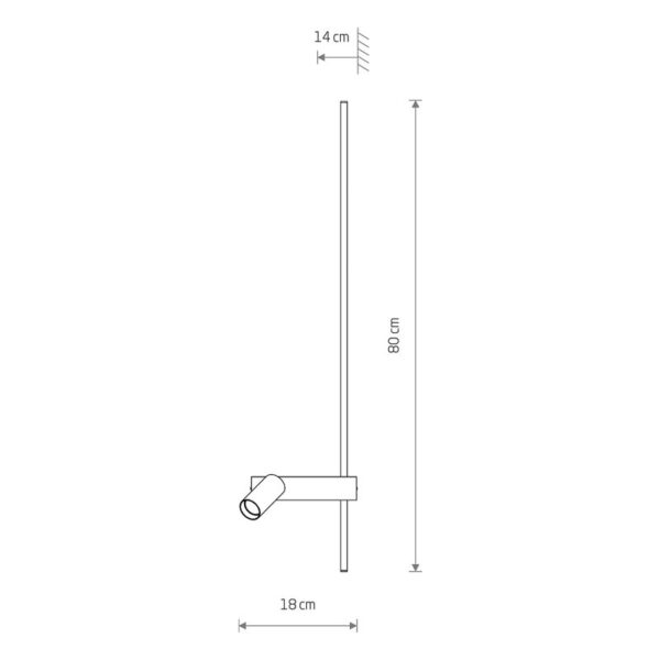 Sieninis šviestuvas EASY LED RIGHT 3000K 11W 11580 - Sieniniai šviestuvai