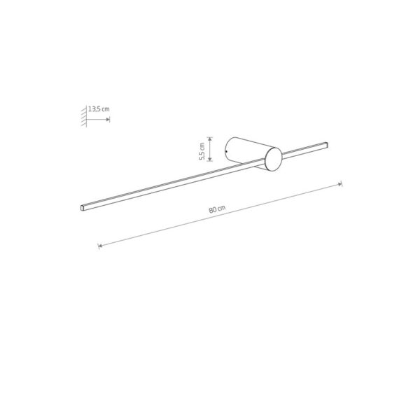 Sieninis šviestuvas SABER LED M 3000K 11W 11591 - Sieniniai šviestuvai