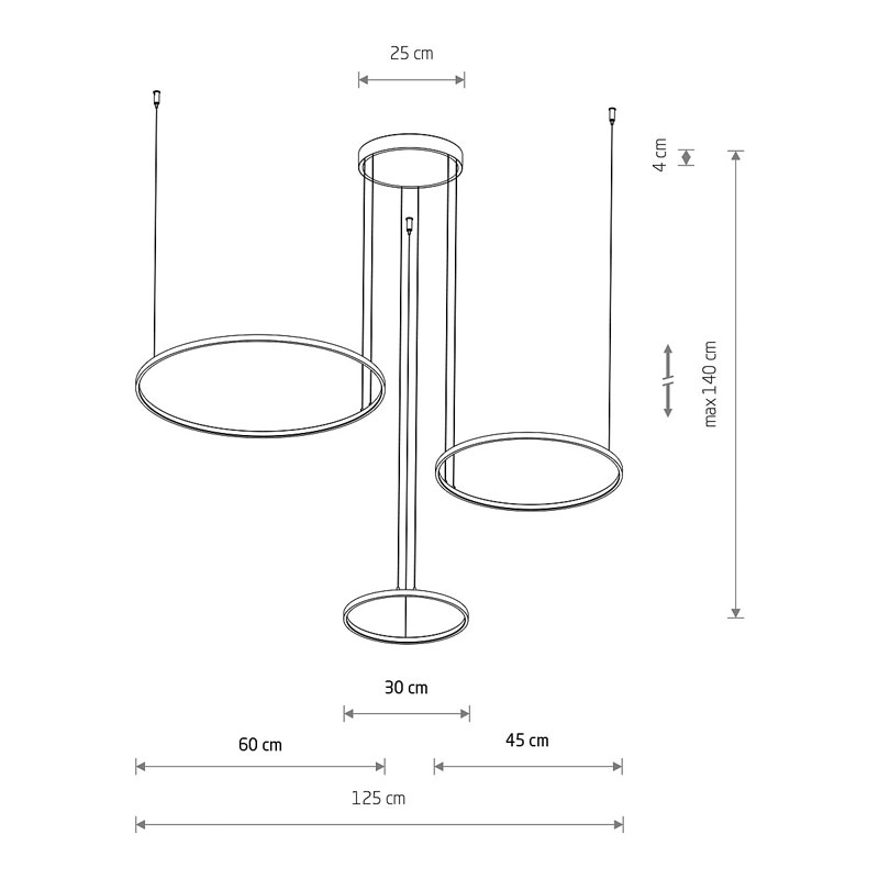 Pakabinamas šviestuvas CIRCOLO LED 3000K 45W 11602 - Pakabinami šviestuvai