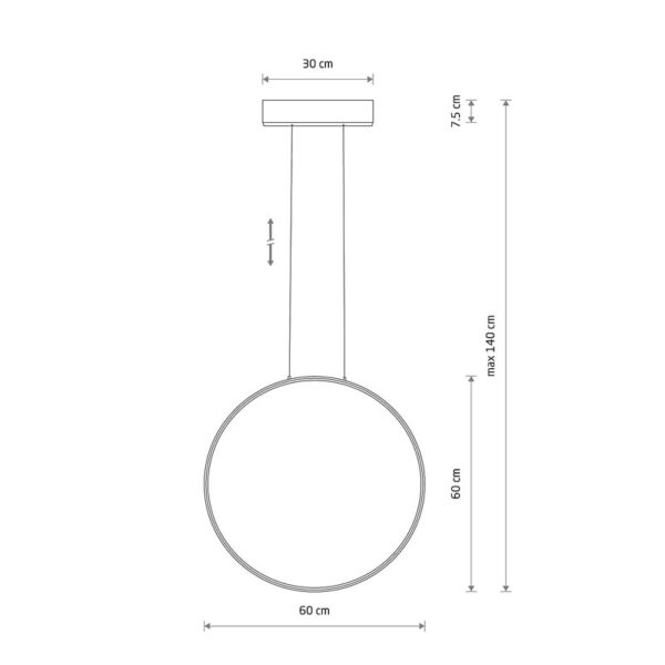 Pakabinamas šviestuvas CIRCOLO LED M 3000K 21W 11605 - Pakabinami šviestuvai