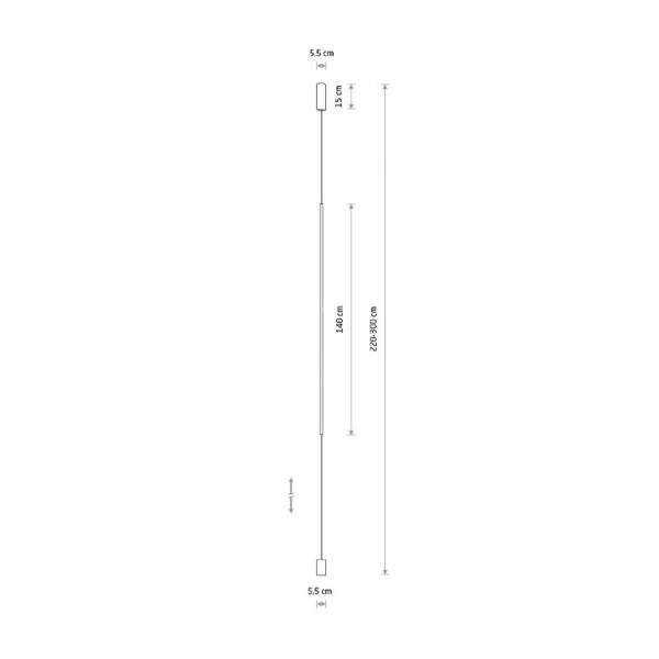 Pakabinamas šviestuvas VERTIC LED 3000K 19W 11606 - Pakabinami šviestuvai