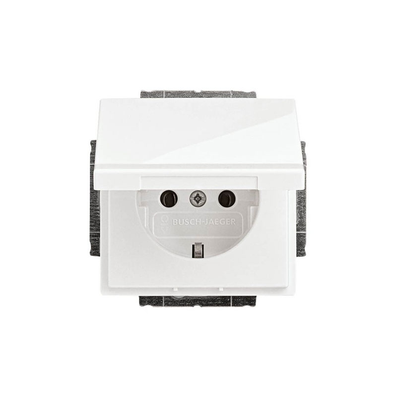 Kištukinis lizdas su dangteliu FUTURE LINEAR 10A 250V 20EUK-84 - Potinkiniai kištukiniai lizdai ir jungikliai
