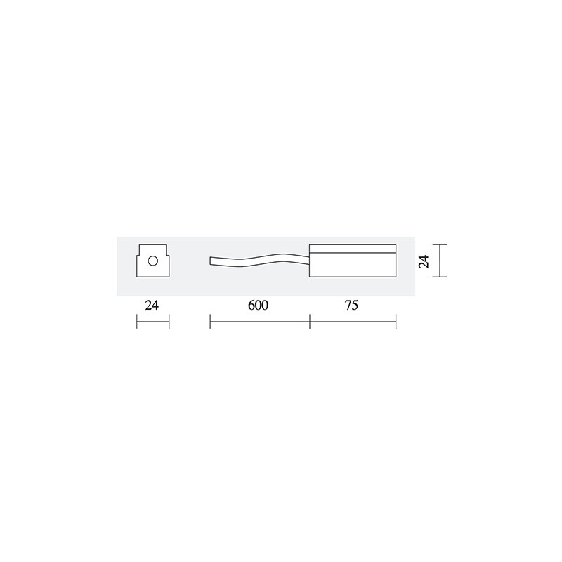 Bėgelio užbaigimas su užmaitinimo galimybe INSIGHT FEED 60cm 36.0035.01 - Apšvietimo sistemos