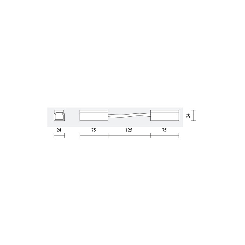 Bėgelio sujungimas INSIGHT FLEXIBLE CONNECTOR 48V/DC 36.1030.01 - Apšvietimo sistemos