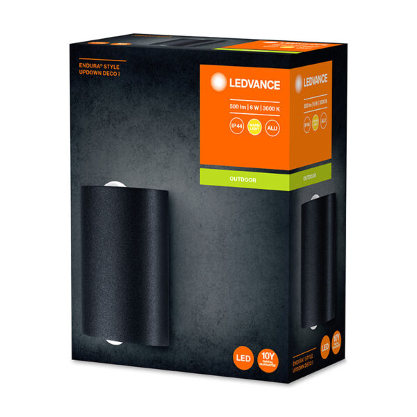 Sieninis šviestuvas ENDURA 3000K 6W 4058075205529 - Sieniniai lauko šviestuvai