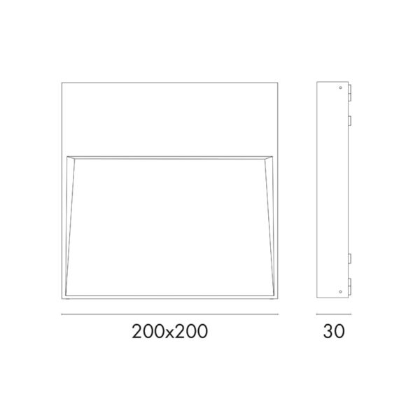 Sieninis lauko šviestuvas BETA S10 3000K 10W 7OW24110-22P3-DG - Sieniniai lauko šviestuvai