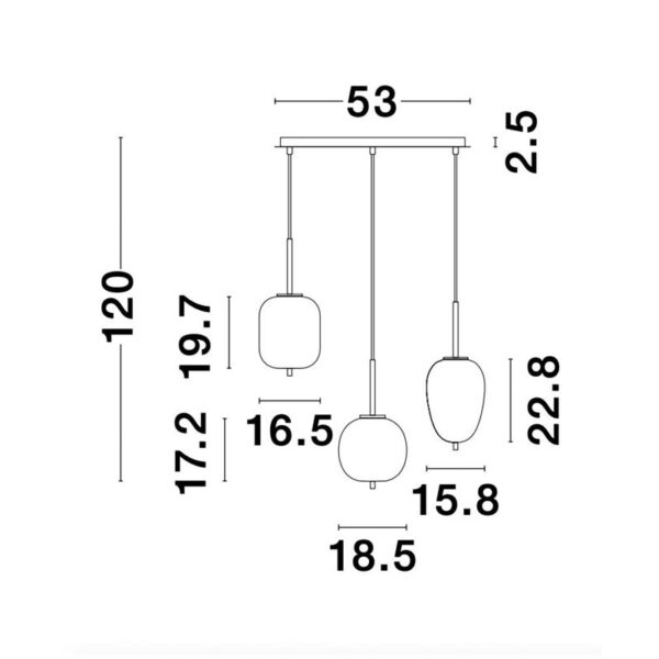 Pakabinamas šviestuvas LATO 9624067 - Pakabinami šviestuvai