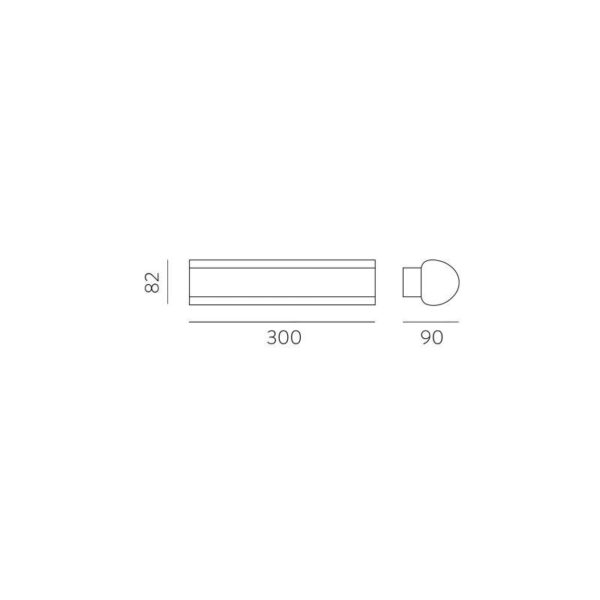 Sieninis lauko šviestuvas AKA 3000K 20W A202410N - Sieniniai lauko šviestuvai