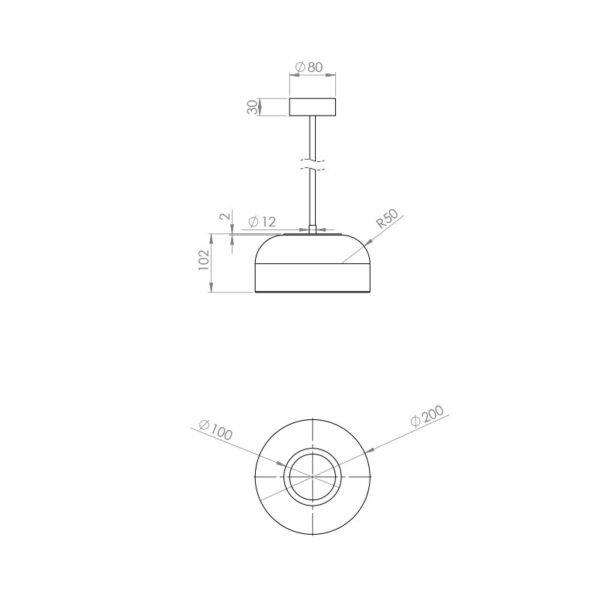 Pakabinamas šviestuvas IPON 2700K 10W C1316/1 - Pakabinami šviestuvai