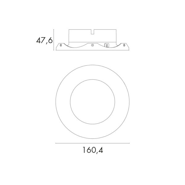 Priedas šviestuvui +OPAL 18 3000K 18W HC7ID52718-21V3-9001 - Įleidžiami šviestuvai