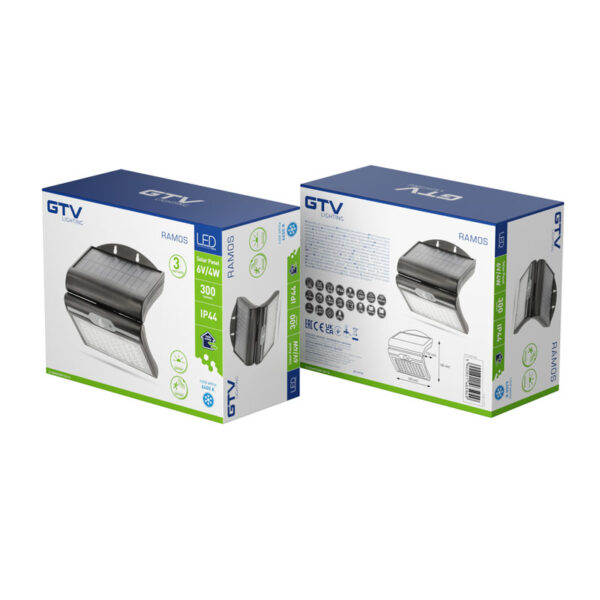 Sieninis šviestuvas su saulės baterija RAMOS IP44 50W LD-RAMOS50W-CW-10 - Sieniniai šviestuvai