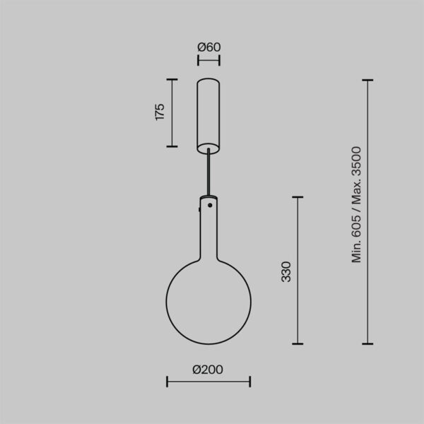 Pakabinamas šviestuvas NEBULA 3000K 4W MOD182PL-L4B3K - Pakabinami šviestuvai