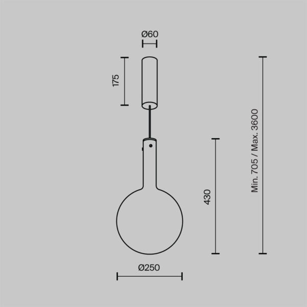 Pakabinamas šviestuvas NEBULA 3000K 6W MOD182PL-L6B3K - Pakabinami šviestuvai