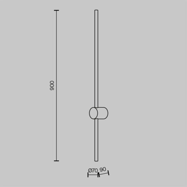 Sieninis šviestuvas LIGHT STICK 3000K 10W MOD237WL-L11B3K - Sieniniai šviestuvai