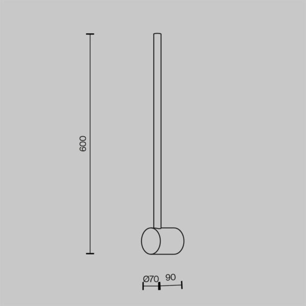 Sieninis šviestuvas LIGHT STICK 3000K 7W MOD237WL-L6BS3K - Sieniniai šviestuvai