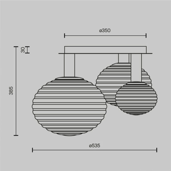 Lubinis šviestuvas REELS MOD268CL-03B - Lubiniai šviestuvai