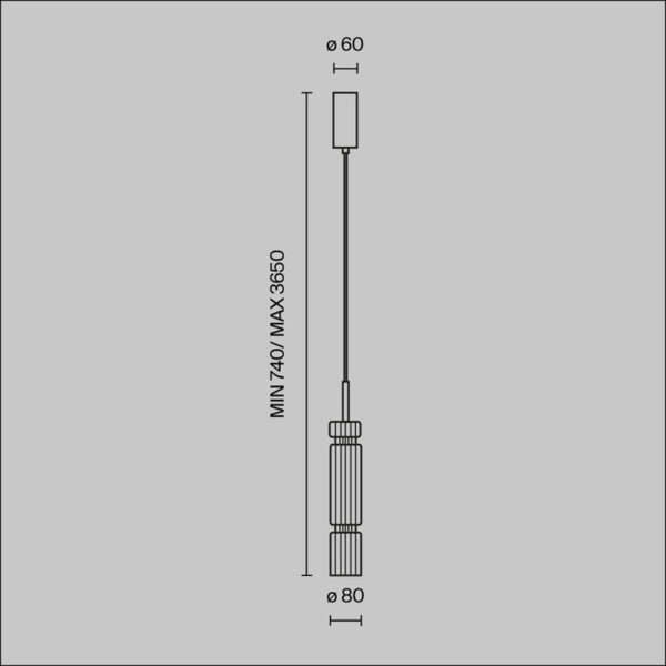 Pakabinamas šviestuvas ORDO 3000K 12W MOD272PL-L12CH3K1 - Pakabinami šviestuvai