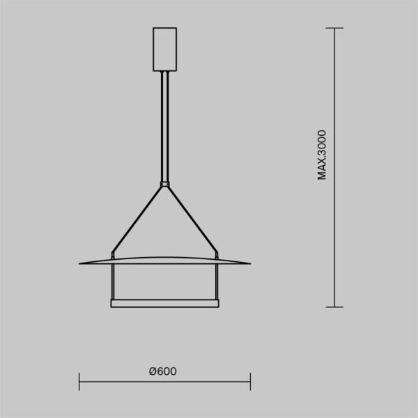 Pakabinamas šviestuvas AMBIENCE 3000K 30W MOD280PL-L30B3K - Pakabinami šviestuvai