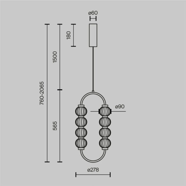 Pakabinamas šviestuvas AMULET 3000K 16W MOD555PL-L11G3K - Pakabinami šviestuvai