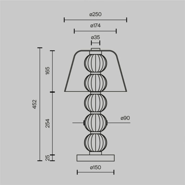 Stalinis šviestuvas AMULET 3000K 10W MOD555TL-L8G3K - Staliniai šviestuvai