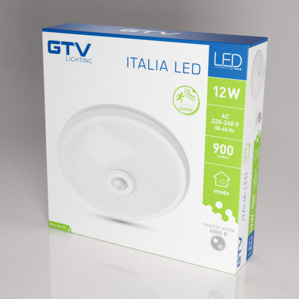 Lubinis šviestuvas ITALIA 4000K 12W OS-ITL12W-LED,GTV - Lubiniai šviestuvai