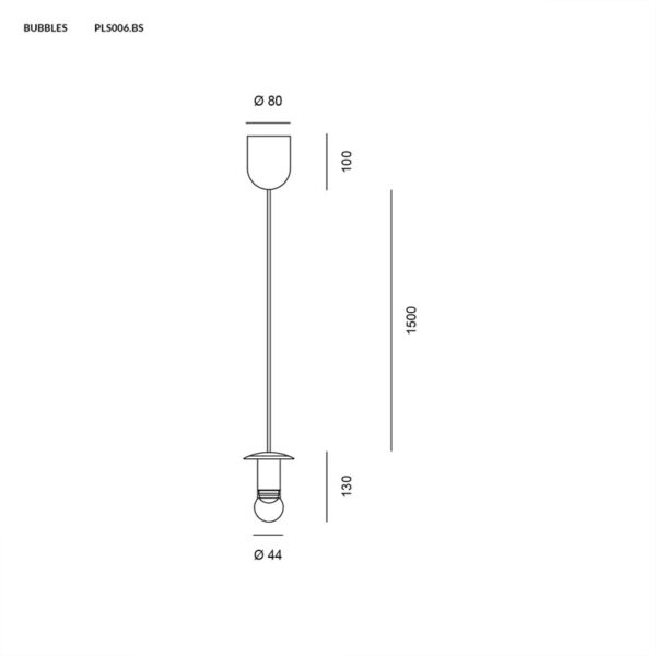 Pakabinamas šviestuvas BUBBLES 2700K-3000K-4000K 10W PLS006.BS1P.BI|B|PLS006.VT250.CR dimeriuojamas - Pakabinami šviestuvai
